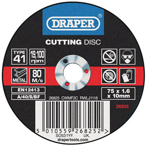 Flat Metal Cutting Discs (75 x 1.6 x 10mm)