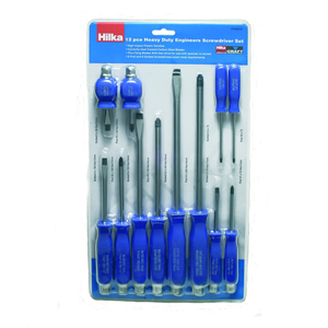 Screwdriver Set 12 Piece High Impact Pozi and Slotted