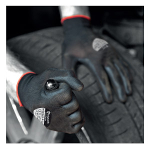 P Grip Large/9 Black PU Coated Gloves