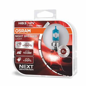 HB3 Night Breaker Laser Halogen Headlamp Bulb (x2)