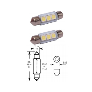 Trade LED Festoon 39mm White 3 x 5050 SMD 2 Pieces