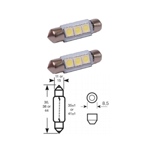 Trade LED Festoon 42mm White 3 x 5050 SMD 2 Pieces