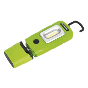 Rechargeable 360 Degree Inspection Lamp 2W COB LED And 1W LED Green Lithium-Polymer