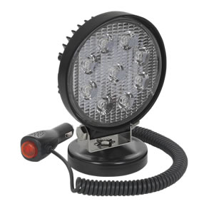 Round Work Light with Magnetic Base 27W LED Lamp