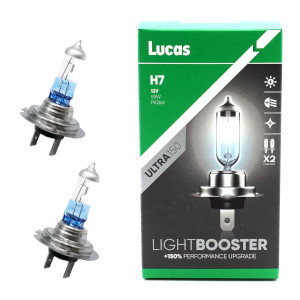 Bulb H7 180% 12V/55W Lightbooster Black Twin Pack