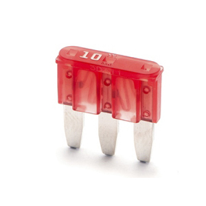 Mini Blade Fuse 3 Prong Red 10 Amp