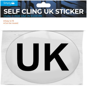 Oval UK Self Cling Sticker