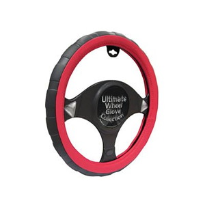 Streetwize Black And Red Sports Grip Steering Wheel Glove
