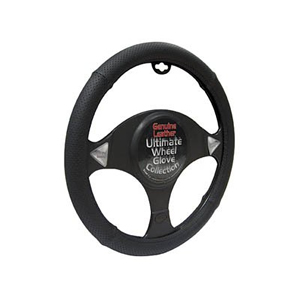 Streetwize Leather All Black Steering Wheel Glove
