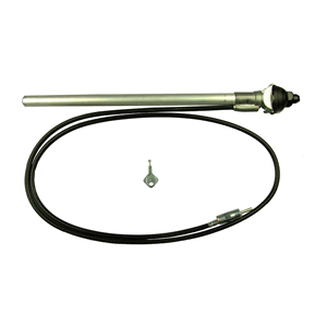 Wing Mounted Antenna With Small Head - Black Mast Aerial