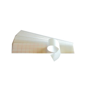 Clear Logo Tape (1 single = 1 sleeve of 10 sheets) 50mm x 30