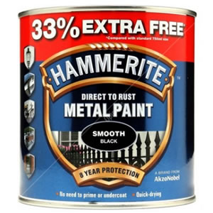Direct To Rust Metal Paint - Smooth Black - 750ml