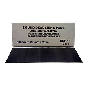 Self Adhesive Flexible Sound Deadening Pad 530x190x2mm - Pack of 10
